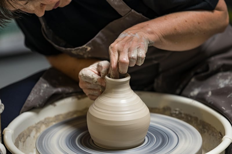 Handmade ceramic plant pot